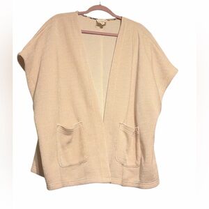 Umgee Cream Open-Front Cardigan Pancho Super Soft
